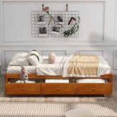 Bellemave® Twin Size Platform Storage Bed with 3 Drawers - Bellemave